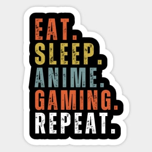 at Sleep Anime Gaming Repeat design. Do you or someone you know love Anime Sticker